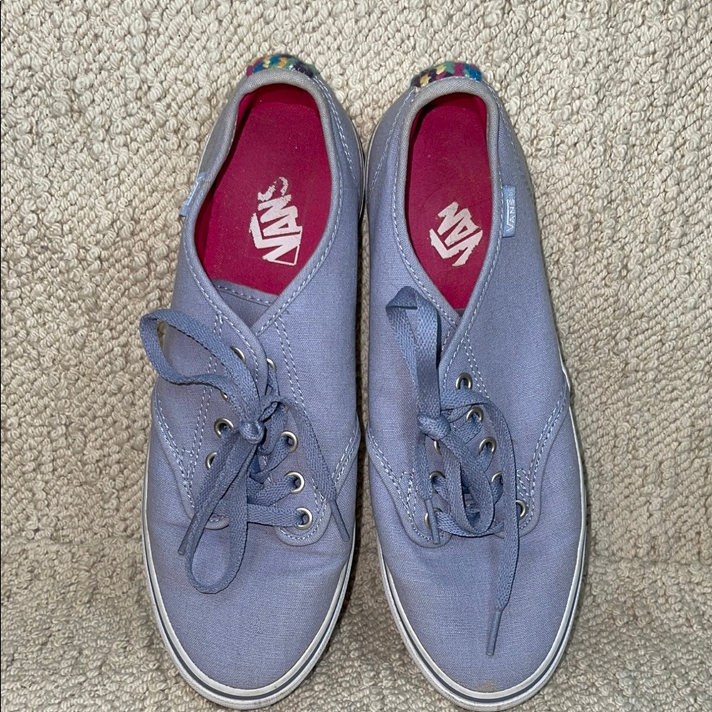 Vans Lavender Canvas Lace-Up Sneakers